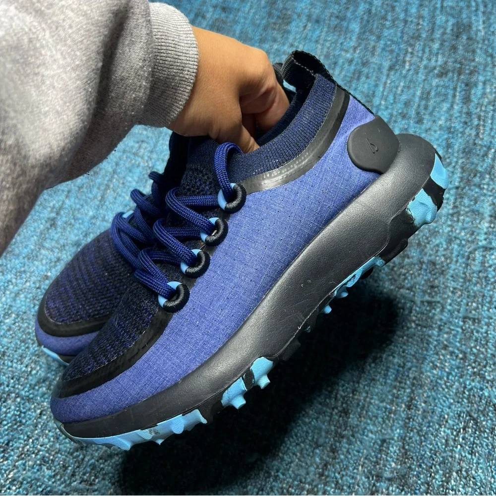 Allbirds Trail Runners SWT Sneakers in Hazy Cobalt Black Women's Size 5.5 Shoes